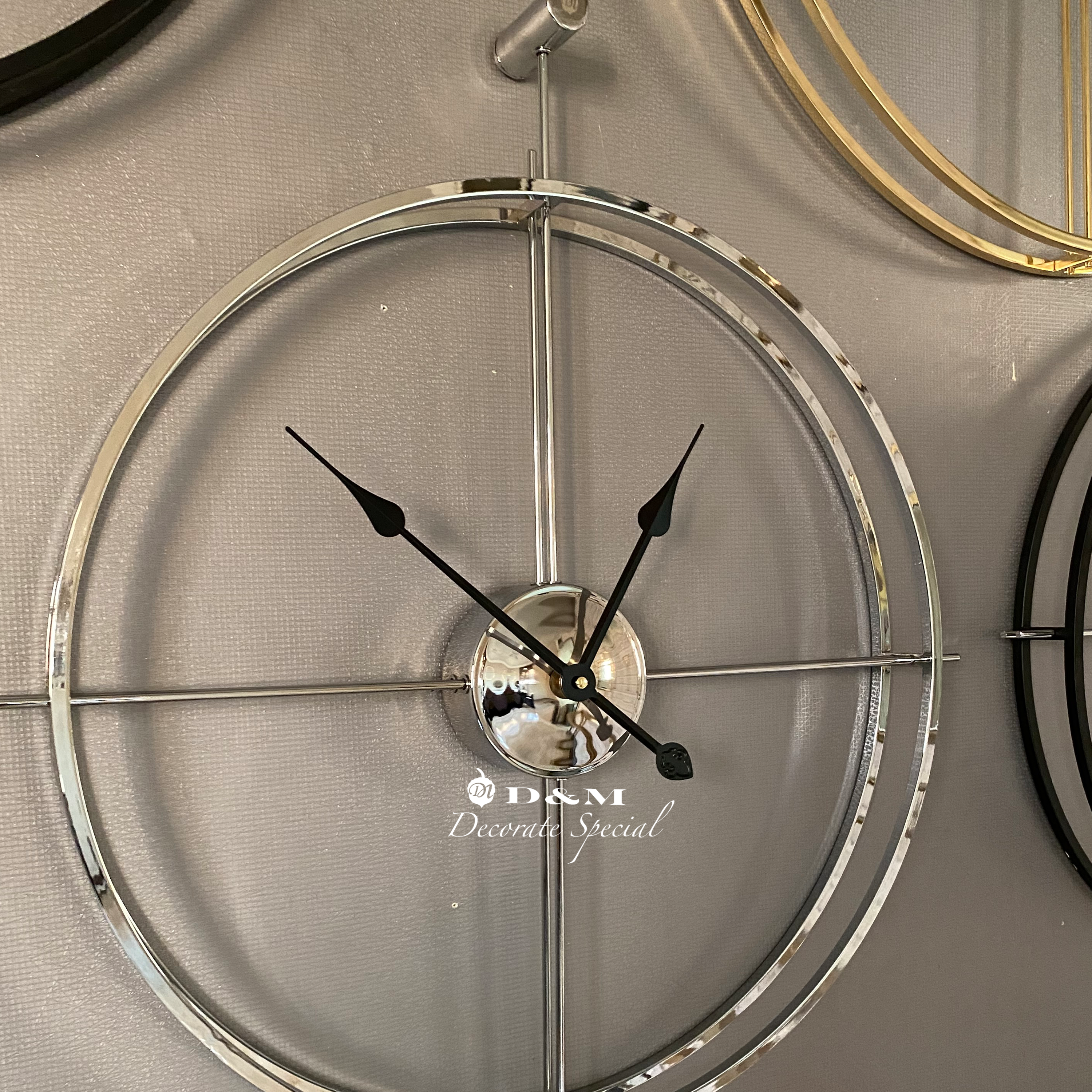 ساعت دیواری تمام فلز ex-1 سیلور