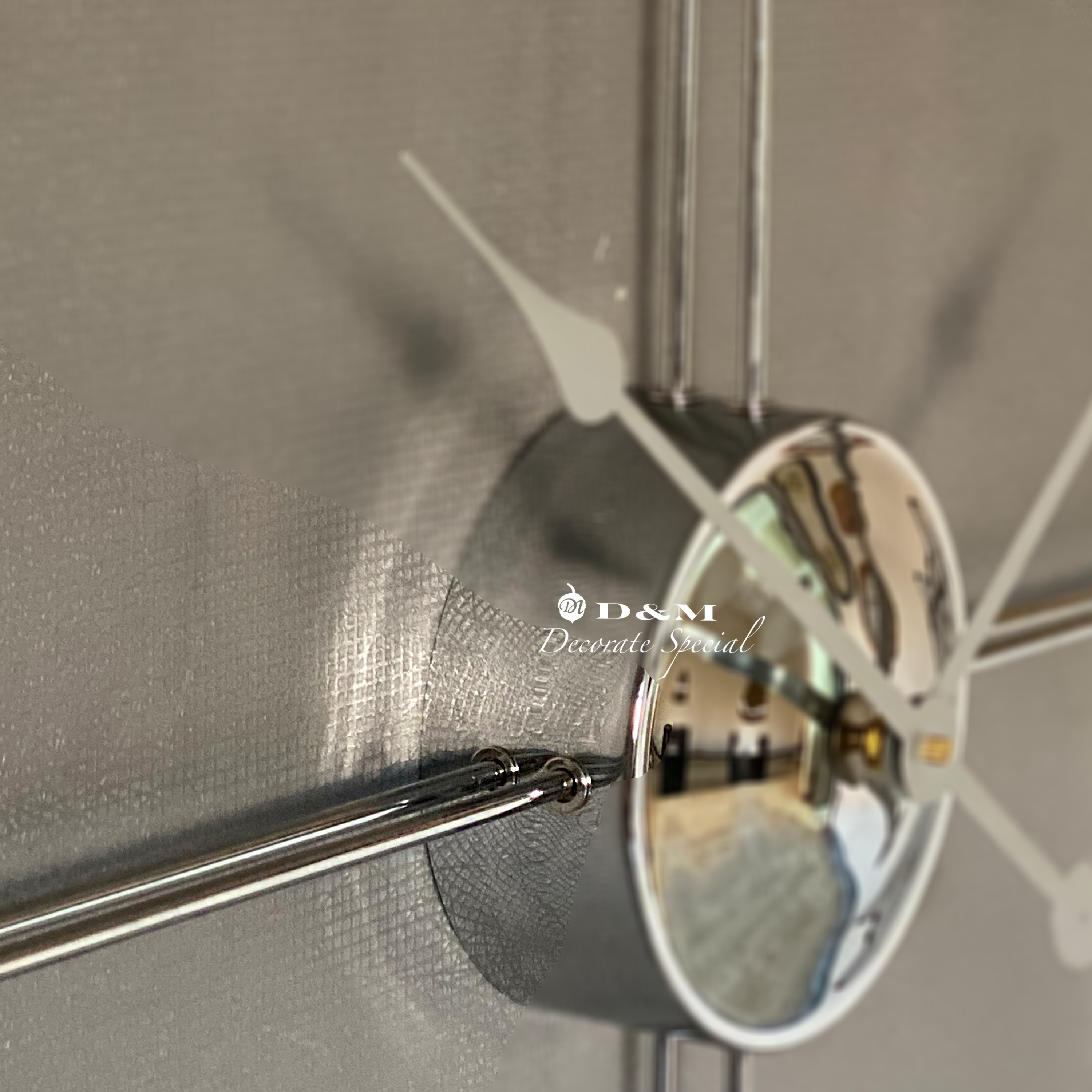 ساعت دیواری تمام فلز ex-1 سیلور