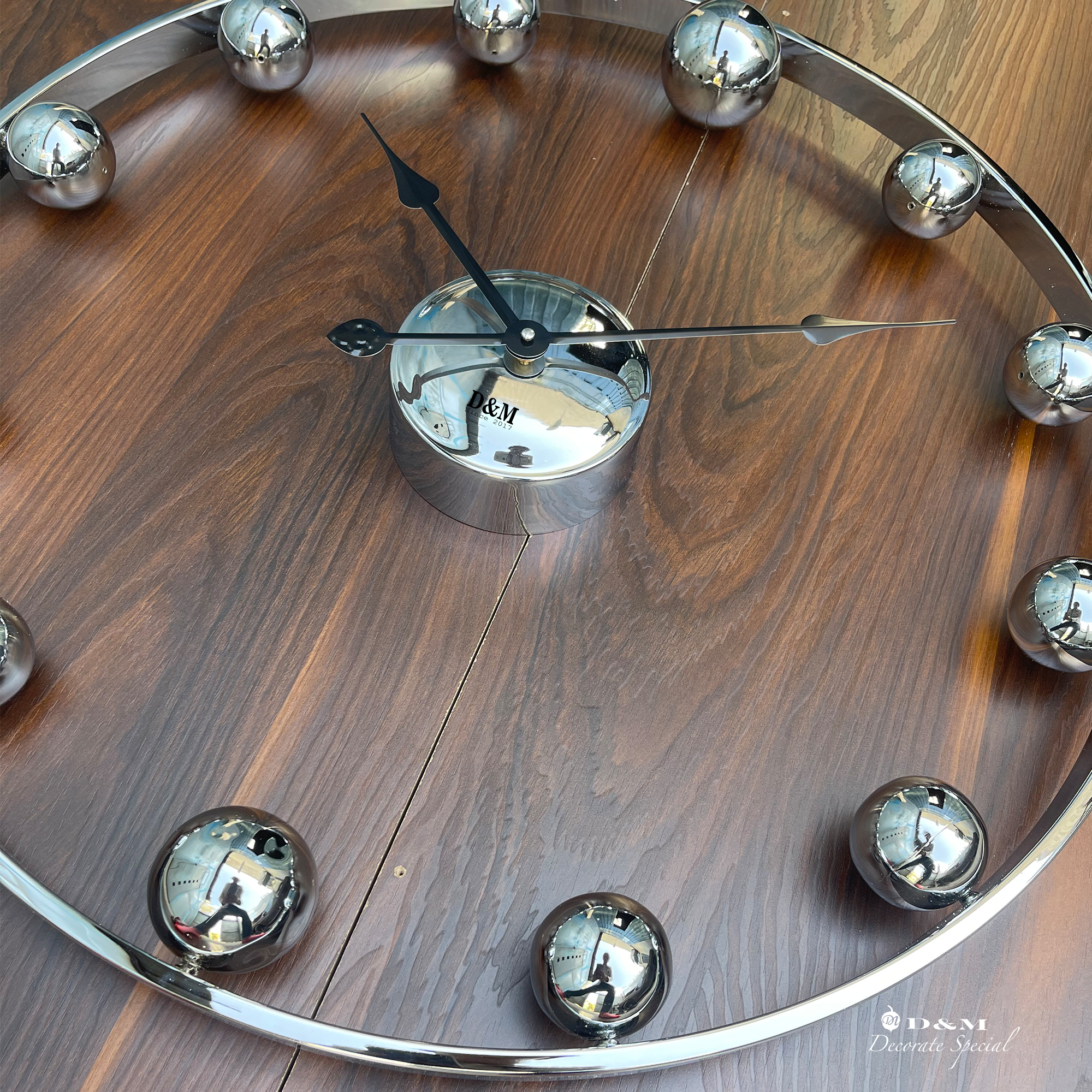 ساعت دیواری گویال تمام سیلور - Silver GOOYAL - تصویر 4